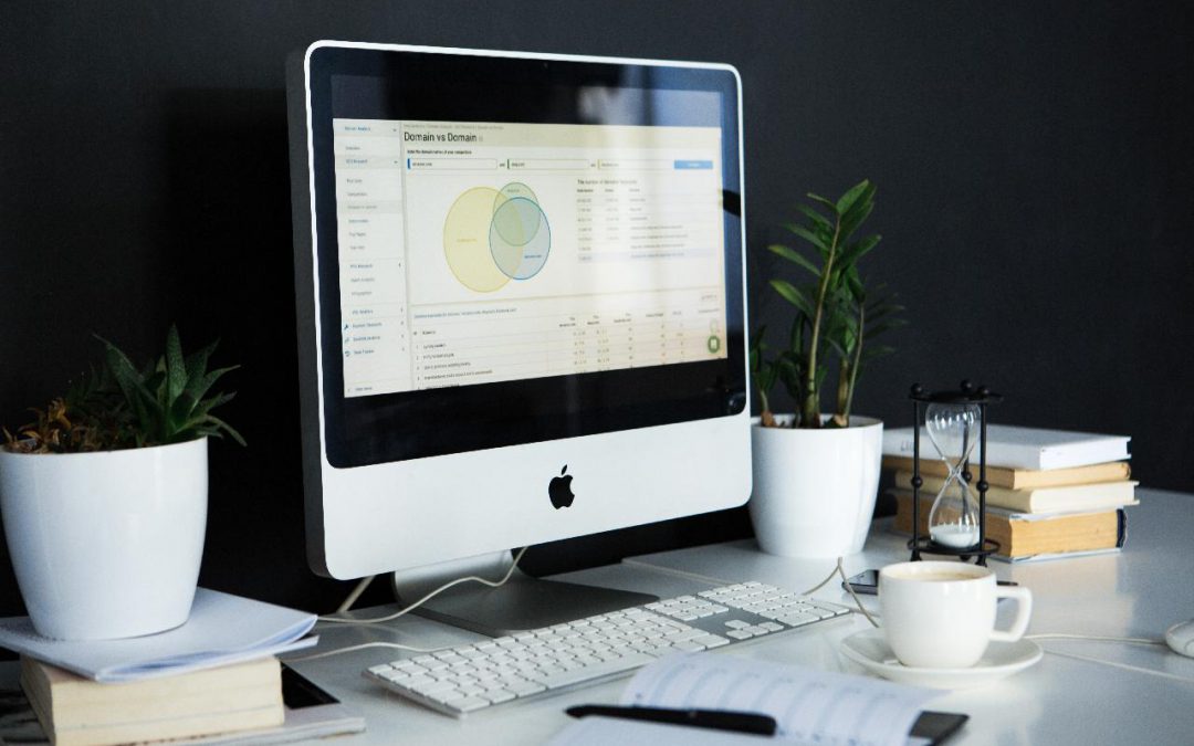 computer screen on desk